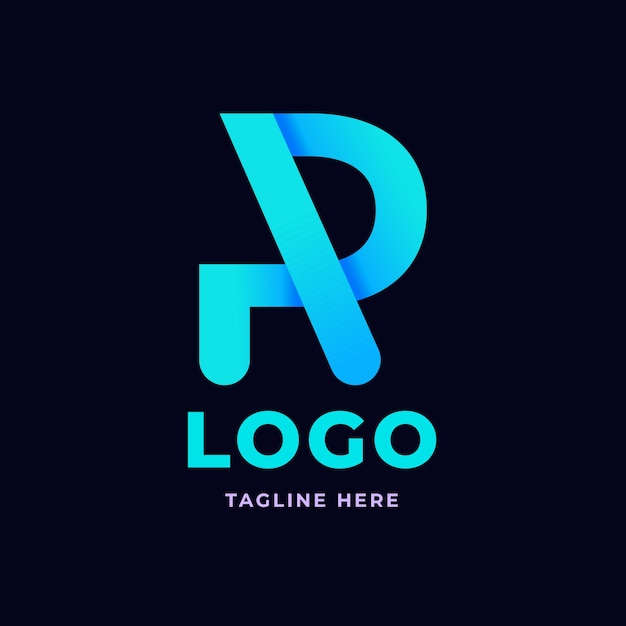 Gratis Vektor gradient ap-monogramlogo