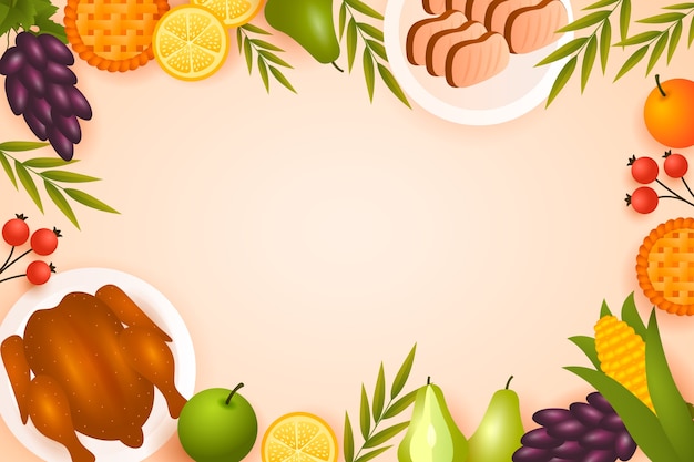 Gratis Vektor gradient baggrund til thanksgiving day fejring