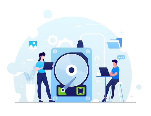 Gratis Vektor gradient hårddisk illustration
