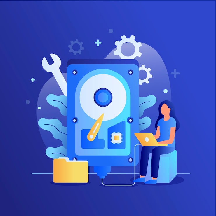Gratis Vektor gradient hårddisk illustration