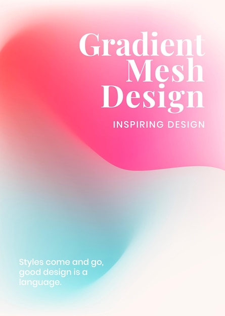 Gratis Vektor gradient mesh skabelon vektor til plakat