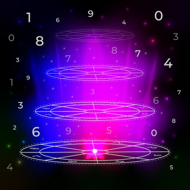 Gratis Vektor gradient numerologi baggrund