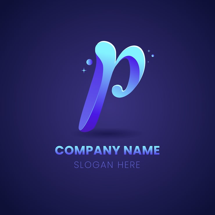 Gratis Vektor gradient p logo skabelon