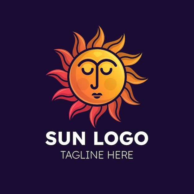 Gratis Vektor gradient sol logo