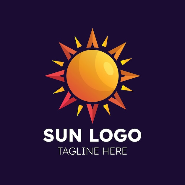 Gratis Vektor gradient sol logo