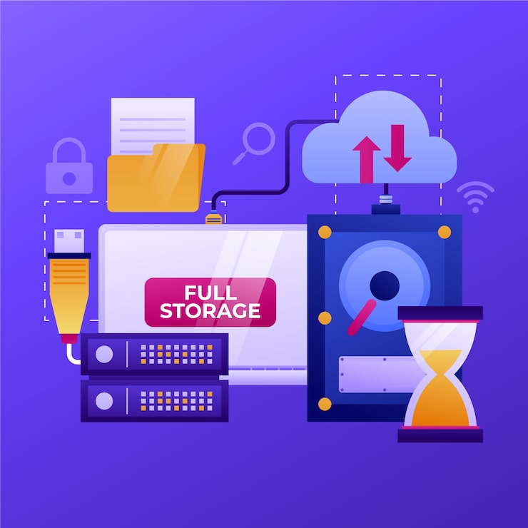 Gratis Vektor gradient teknologi devops illustration