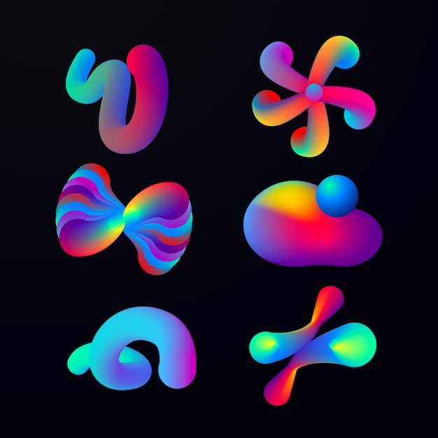 Gratis Vektor gradient y2k sløret gradientformelement