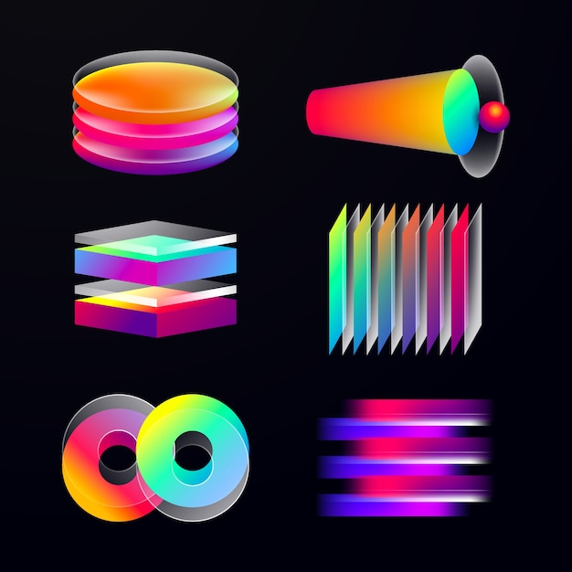 Gratis Vektor gradient y2k sløret gradientformelement