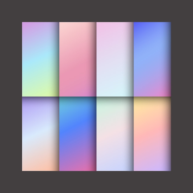 Gratis Vektor gradientfarvesæt-element