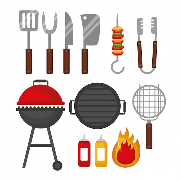 Gratis Vektor grill