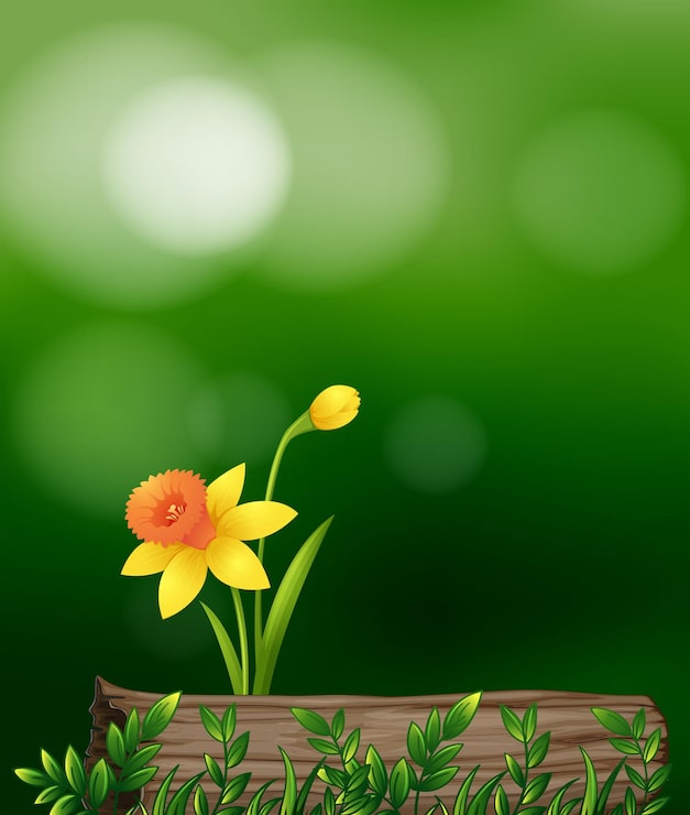 Gratis Vektor gul blomst i haven