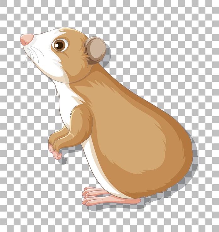 Gratis Vektor hamster i cartoonstil