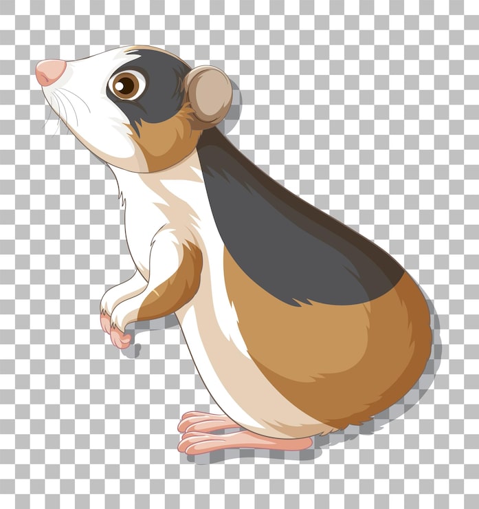Gratis Vektor hamster i cartoonstil