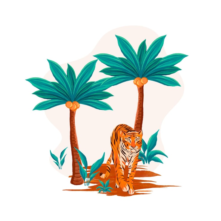 Gratis Vektor håndmalet akvarel illustration af den globale tigerdag