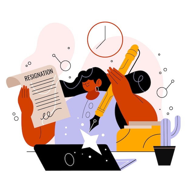 Gratis Vektor handritad avgångsillustration