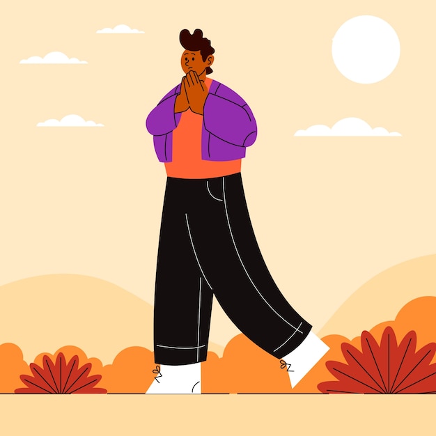 Gratis Vektor handritad illustration