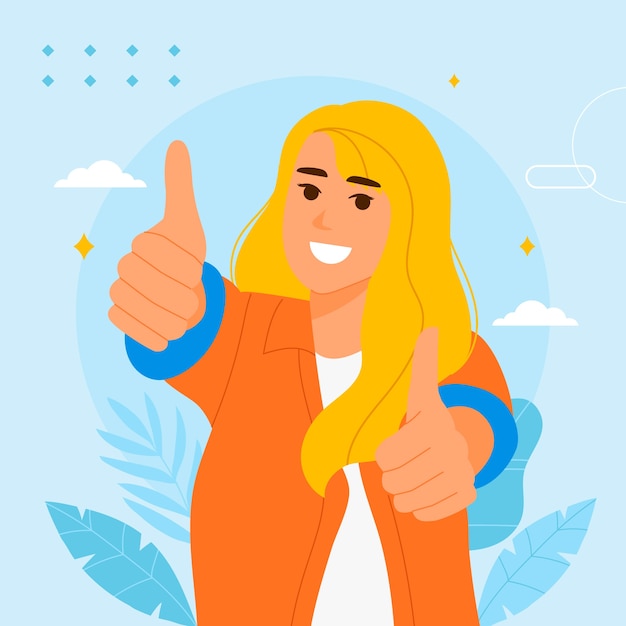 Gratis Vektor handritad komplimang illustration