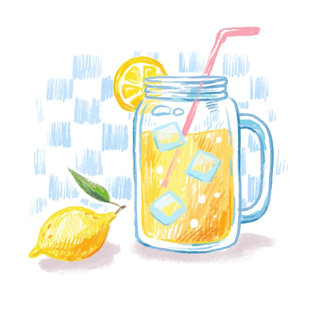 Gratis Vektor handritad kritillustration