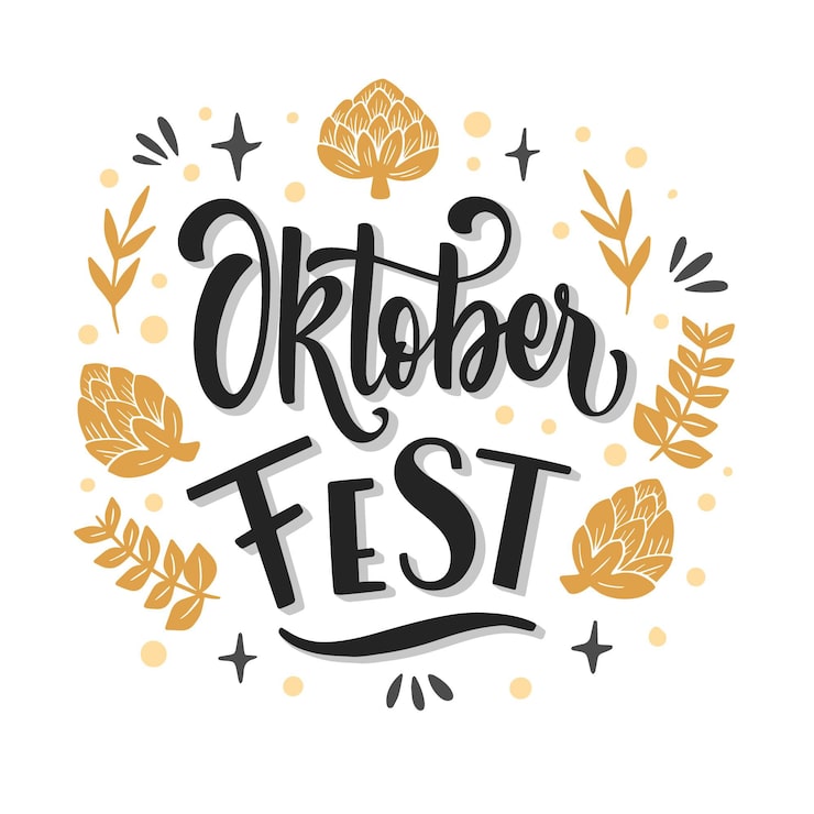 Gratis Vektor handritad oktoberfest-textning