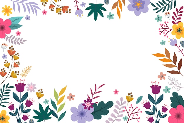 Gratis Vektor håndtegnede blomster baggrund
