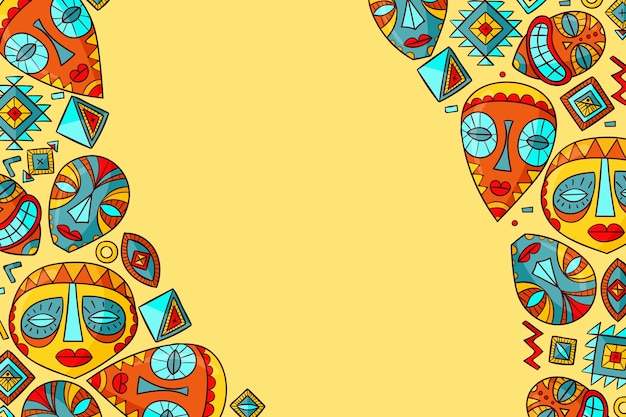 Gratis Vektor håndtegnet afrika dags baggrund