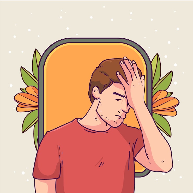 Gratis Vektor håndtegnet facepalm illustration