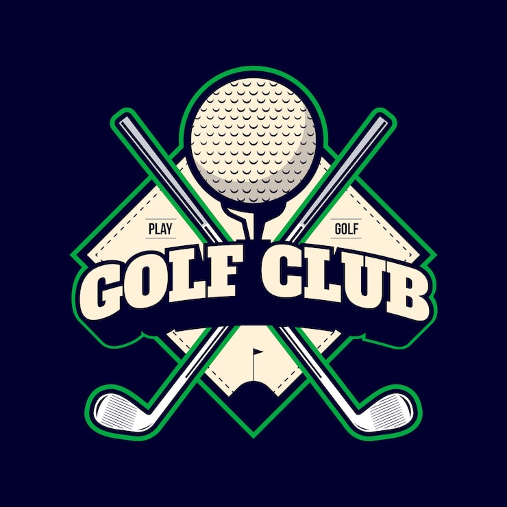 Gratis Vektor håndtegnet fladt design golflogo