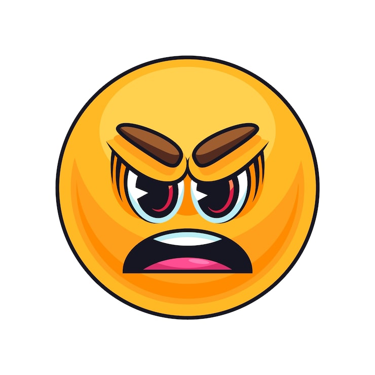 Gratis Vektor håndtegnet illustration af had-emoji