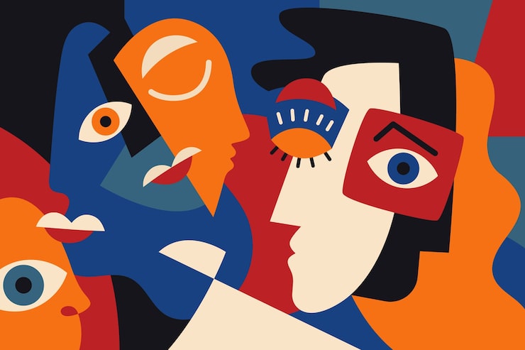 Gratis Vektor håndtegnet illustration i picasso stil
