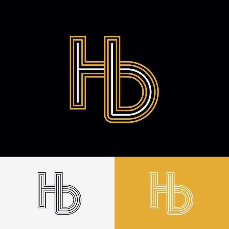 Gratis Vektor hd monogram logo design skabelon