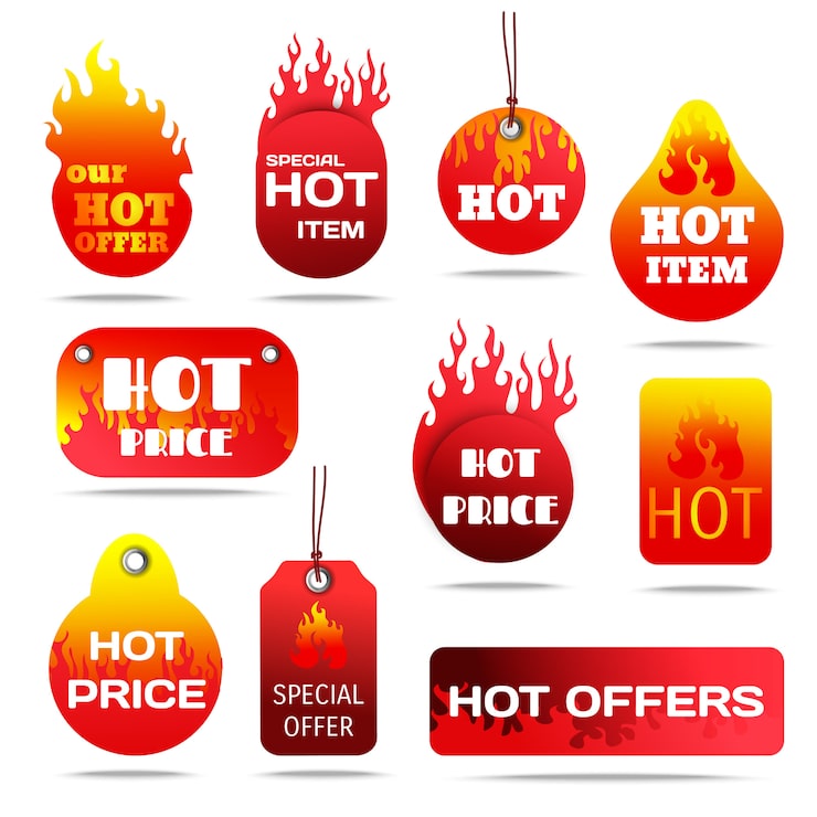 Gratis Vektor hot sale labels sæt