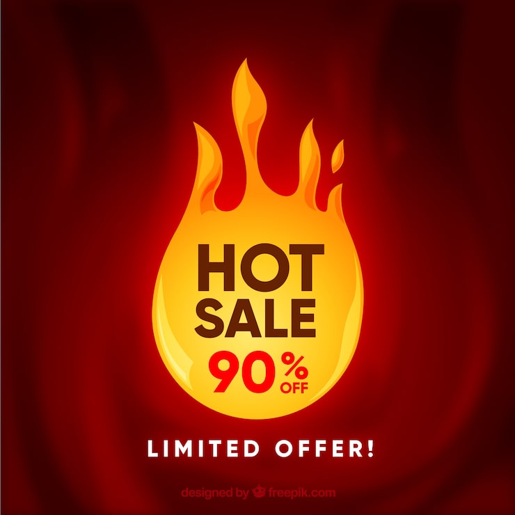 Gratis Vektor hot udsalgsbaggrund