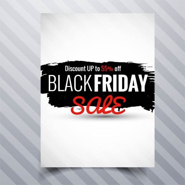 Gratis Vektor hvid brochure, black friday