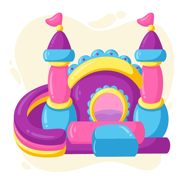 Gratis Vektor illustration af flad design-hoppeborg