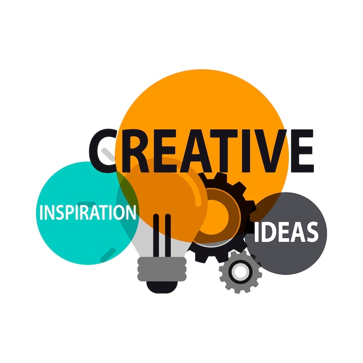 Gratis Vektor illustration af kreative idéer