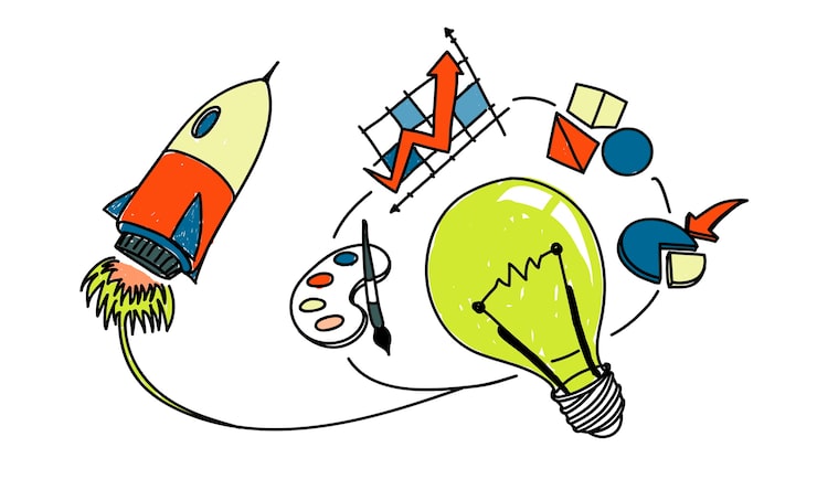 Gratis Vektor illustration af pære-ideer