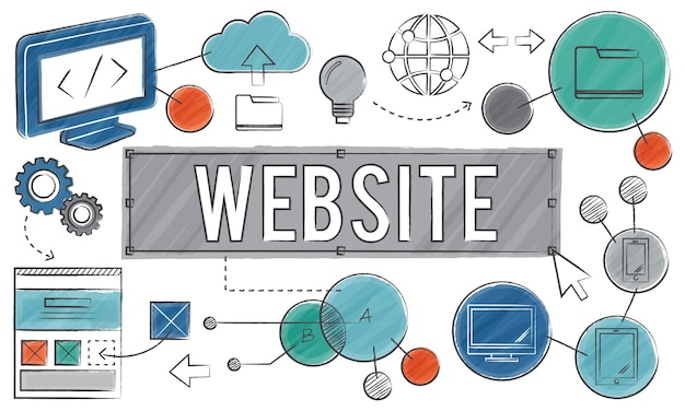 Gratis Vektor illustration af websidedesignskabelon
