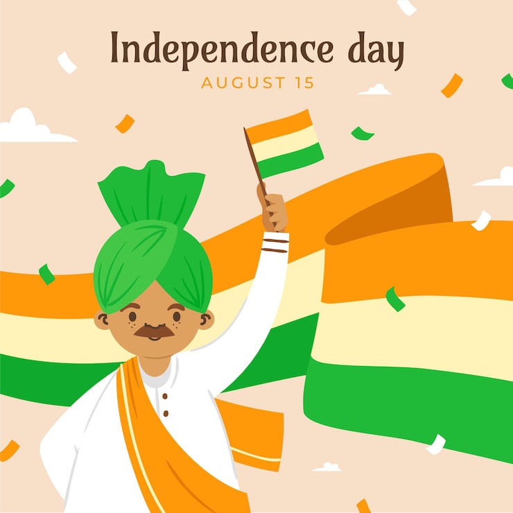 Gratis Vektor illustration av indiens självständighetsdag