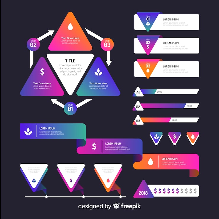 Gratis Vektor infografik-elementsamling