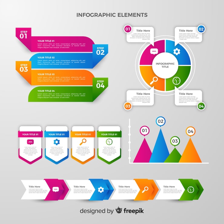 Gratis Vektor infografik-elementsamling