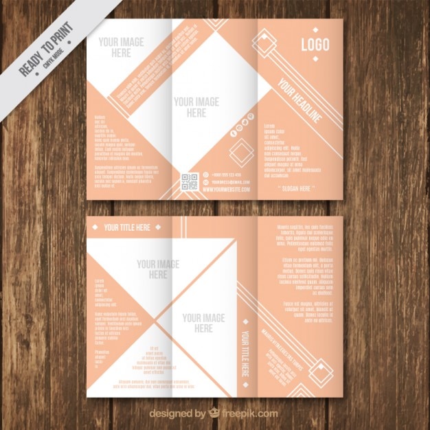 Gratis Vektor infografik trifold brochure
