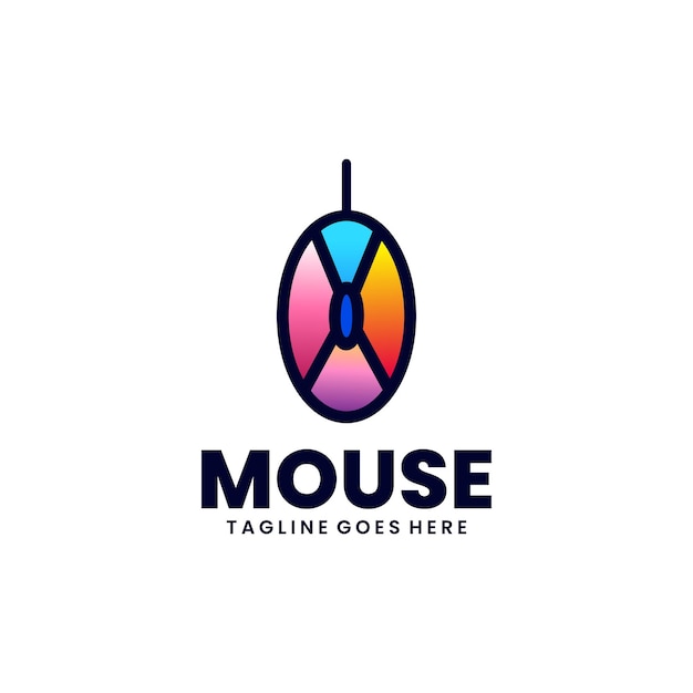 Gratis Vektor logo design med mus