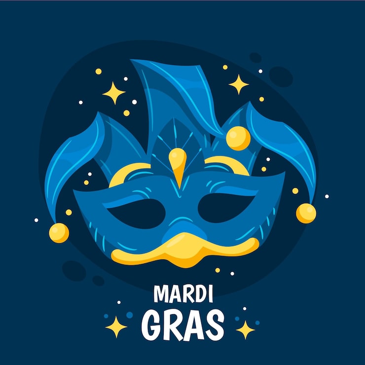 Gratis Vektor mardi gras handritad