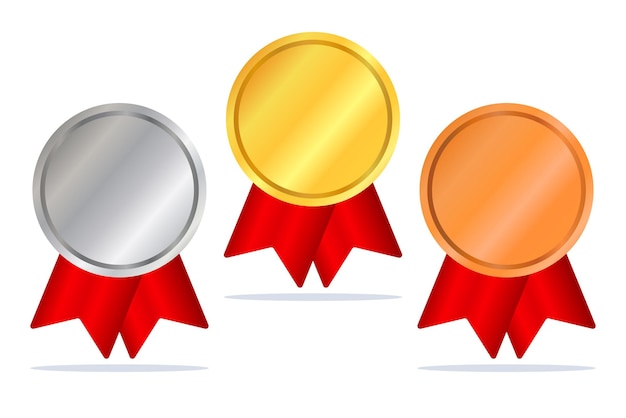Gratis Vektor medaljer gradient farve