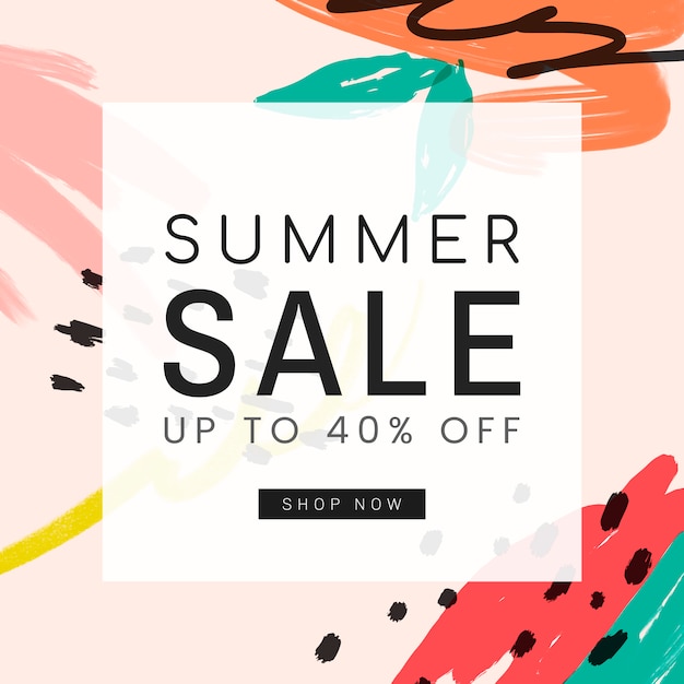 Gratis Vektor memphis design med sommerudsalg vektor