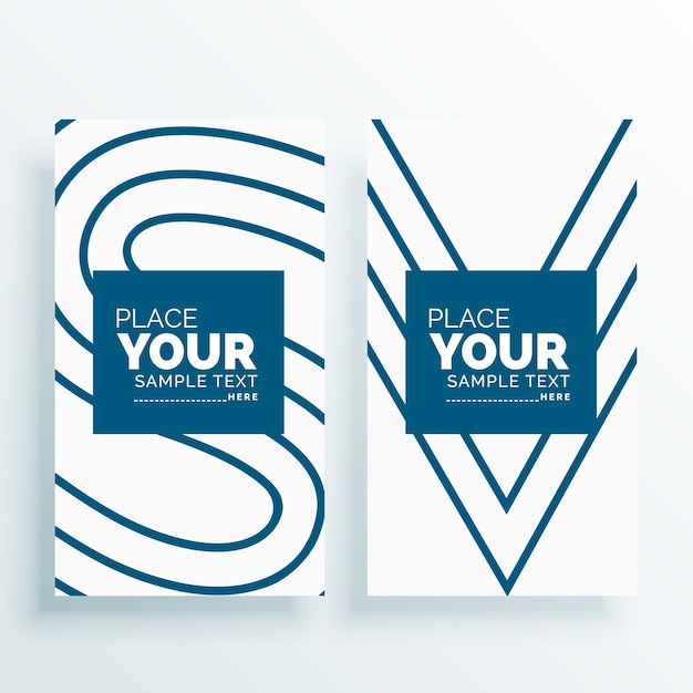Gratis Vektor minimalistisk vertikalt banner design