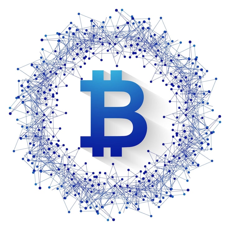 Gratis Vektor modern bitcoin-design