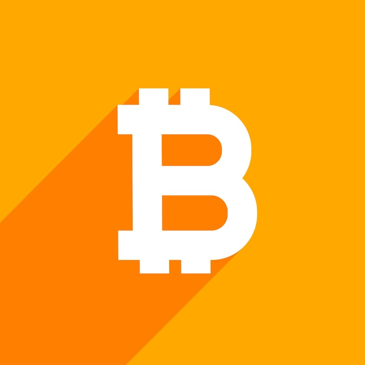 Gratis Vektor modern gul bitcoin-design
