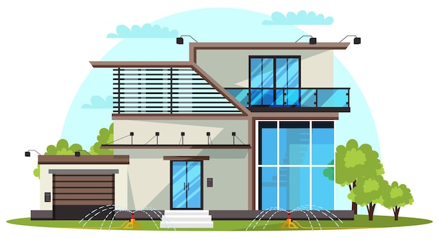 Gratis Vektor modern husmall