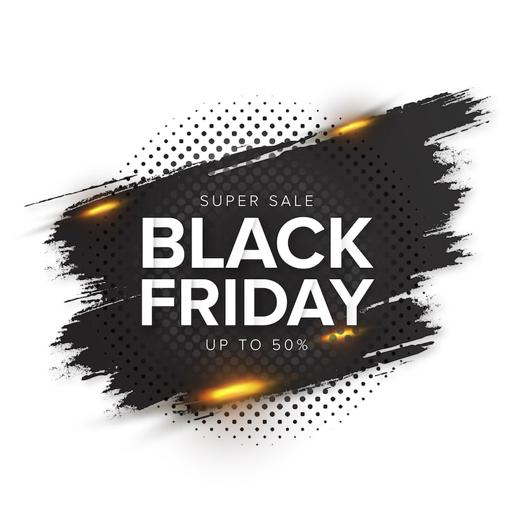 Gratis Vektor moderne black friday splash banner